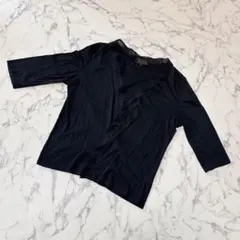 Yohji Yamamoto +NOIR 五分袖 カーディガン 濃紺 - メルカリ