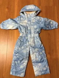 サイズ90 雪の結晶柄　つなぎスキーウェア