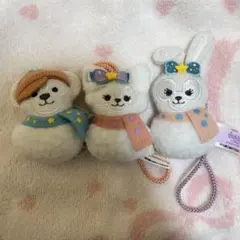 ダッフィー 雪だるまのぬいぐるみチャーム シークレットオブスノーウィーデイ