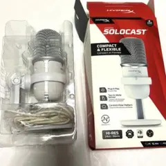 【美品】HyperX SoloCast USBスタンドマイク（ホワイト）