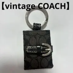 COACH コーチ シグネチャー柄 キーリング 写真ケース キーホルダー