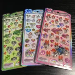 【正規品】　パワパフ　うるちゅるポップシール　3枚セット