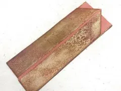 在庫処分 正絹 重ね襟 重ね衿 伊達襟 4way 金通し/ピンク系 s104