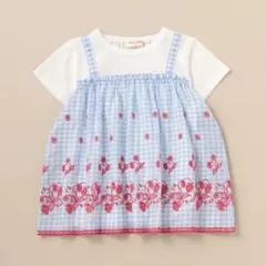 【センスオブワンダー】野イチゴレースドッキングチュニック 80cm