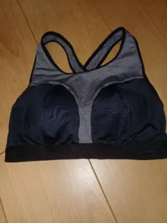 BVD ネイビー/グレー クロスバック スポーツブラ