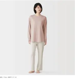 無印良品 ルームウェア Mサイズ ライトピンク×ホワイトのサムネイル