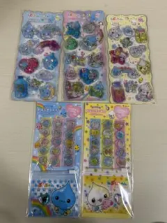 ［正規品］しずくちゃんキラリンウォーターシール、おはじきシール