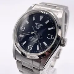 美品 ELGIN エルジン 腕時計 自動巻き　ブラック文字盤のサムネイル
