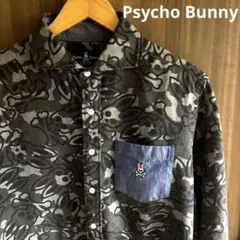 【激カワ◎】Psycho Bunny フランネルワイドカラーシャツ カモフラ柄のサムネイル