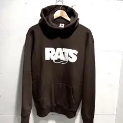 新品 Lサイズ RATS BOXロゴ パーカー日本製 RATS - 【ラスト1点】BOX LOGO HOODIE (BLACK) / ロゴ アップリケ
