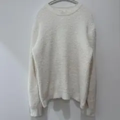 ニット　セーター　白　ホワイト　レディース　クルーネック　M ふわふわ　可愛い