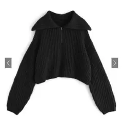 新品未使用GRL ハーフジップニットトップス ［dr637］