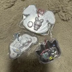 サンリオキャラクターズ　パッケージチャーム　シナモ バツ丸　メル　3個セット