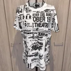 DIESEL グラフィックプリント 総柄　Tシャツ　ホワイト　ブラック