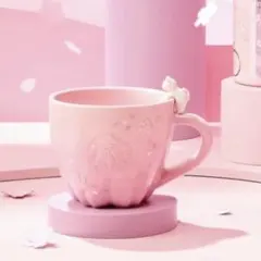 【韓国限定】スタバ スターバックス サクラシリーズ ピンク マグ 355ml 猫