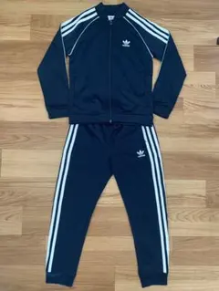 adidas originals ネイビー ジャージ 3本ライン上下セット