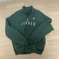 JORDAN フライト ハーフジップ スウェット グリーン系