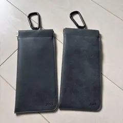 JINS バネ口メガネ/サングラスケース カラビナ付き