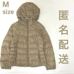 UNIQLO レディース ウルトラライトダウンジャケット M ベージュ フード