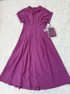 新品　RUIRUE BOUTIQUE フィットアンドフレアーシャツワンピース
