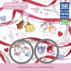 サンリオキャラクターズ ドロップチャーム キティ＆ミミィ マイメロ＆クロミ 2点