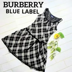 BURBERRY　バーバリー　ノバチェック　ノースリーブひざ丈ワンピース 　Ｍ