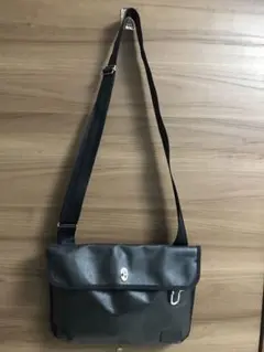 【森野帆布】ショルダーバッグ ビジネス　PVC A4サイズ　ブラック