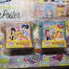 アイカツ！　ロールステッカー　ピンク　ブルー　２個セット