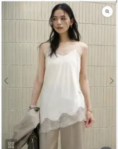 aunans レーストリムイレヘムキャミソールのサムネイル