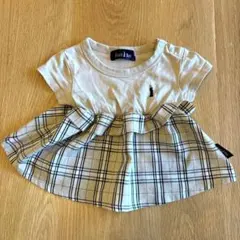 【美品】EAST BOY ベビー ワンピース チュニック 80㎝ チェック柄