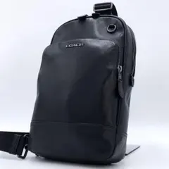 極美品 自宅保管品 コーチ CU111 レザー ボディーバッグ ブラック 