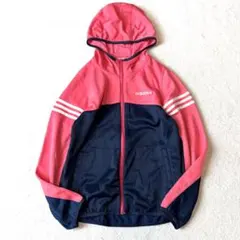 adidas NEO LABEL アディダス パーカー ピンク×ネイビー Mのサムネイル