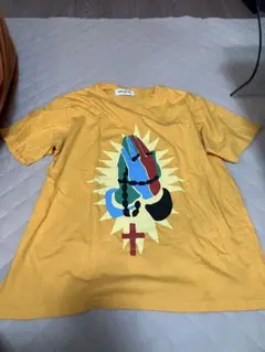 RUDE GALLERY 祈り手 プリント Tシャツ イエローのサムネイル
