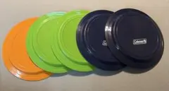 Coleman プラスチック皿セット ３色５枚