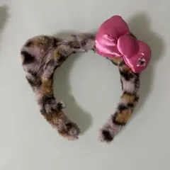 USJ ユニバ キティ カチューシャ ヒョウ柄 ピンク サンリオ