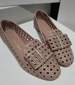 Salvatore Ferragamo パンプス パンチングレザー ピンクのサムネイル