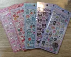正規品　サンリオ　第二弾　ボンボンドロップシール　５枚セット