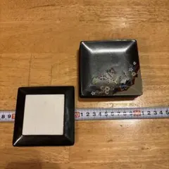 美濃焼 瑞陶 蝶友禅 金彩 蝶 草花文 四方角皿 5客 銘々皿 和食器