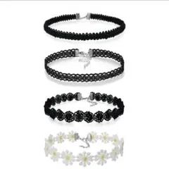 チョーカー ネックレス レディース かわいい 4点セット