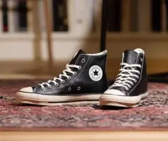 コンバース LEATHER ALL STAR J HI 28cm 日本製 黒