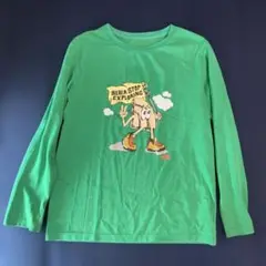 THE North face グリーン　ロンt 長袖　tシャツ