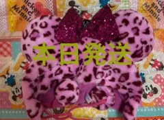 ピンク ヒョウ柄 ミニー ファンキャップ 新品タグ付き