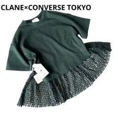 CLANE×CONVERSE TOKYO コラボ　星柄レース切替カットソー　タグのサムネイル