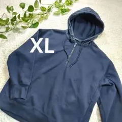 UNIQLO+J ドライスウェット ハーフジップパーカー ネイビー XL