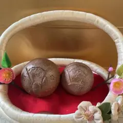 備前 作家物 雛人形 コンパクト 陶器 手造り　まんまる雛　小さい 可愛い