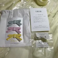 未使用 Dior ノベルティ ヘアクリップ 3点セット 巾着付きのサムネイル