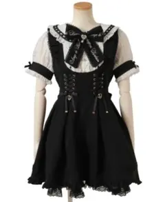 LIZ LISA　ハート衿プリーツフリルワンピース