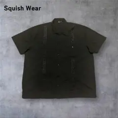 【291】Squish Wearキューバシャツコットン×ポリシャツ半袖黒2XL
