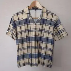 DAKS チェック柄 半袖シャツ Lサイズ 日本製