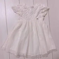 ✨️美品✨️2025 プティマイン チュールワンピース 白 100